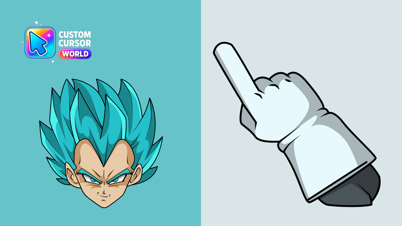 Cursor pack preview: Vegeta Custom Cursor Pack