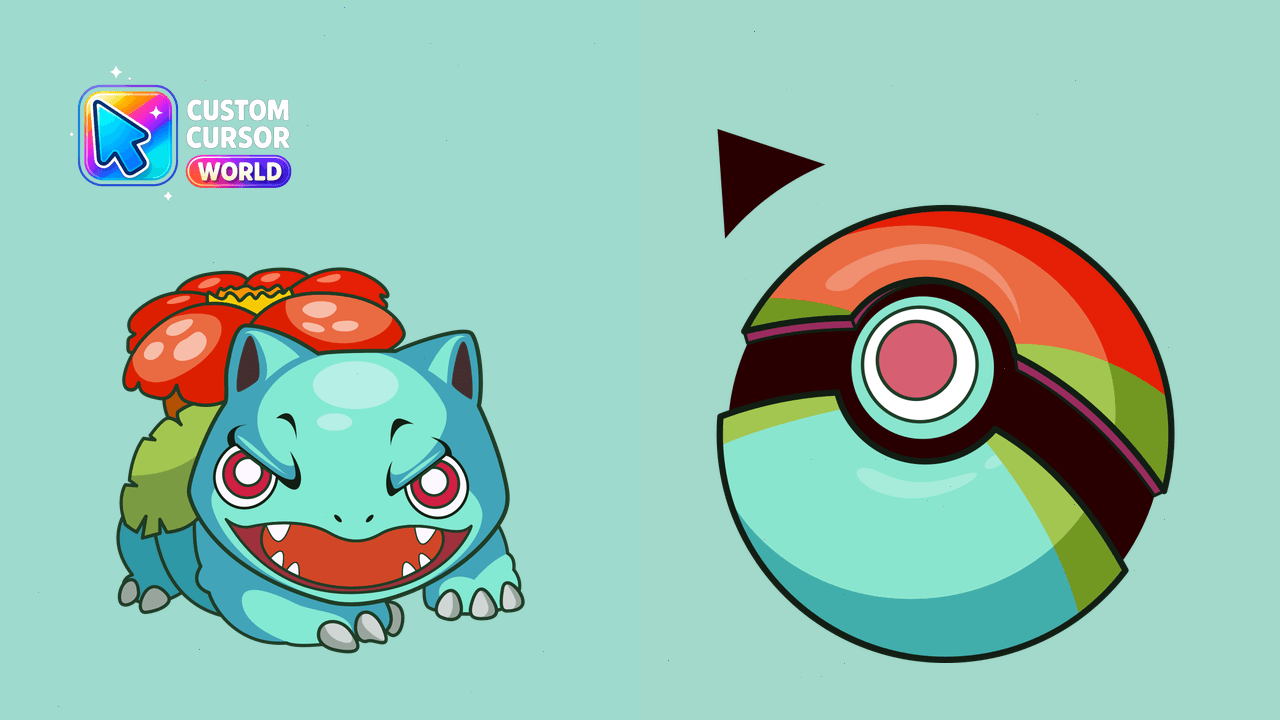 Cursor pack preview: Venusaur Custom Cursor Pack for Browsers