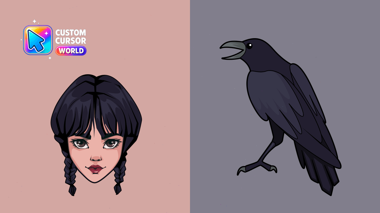 Addams Family Custom Cursor Pack - Custom cursor pack preview image showing 2 cursors