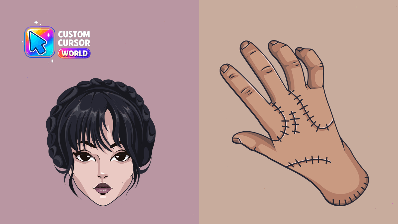 Cursor pack preview: Wednesday Addams Custom Cursor Pack
