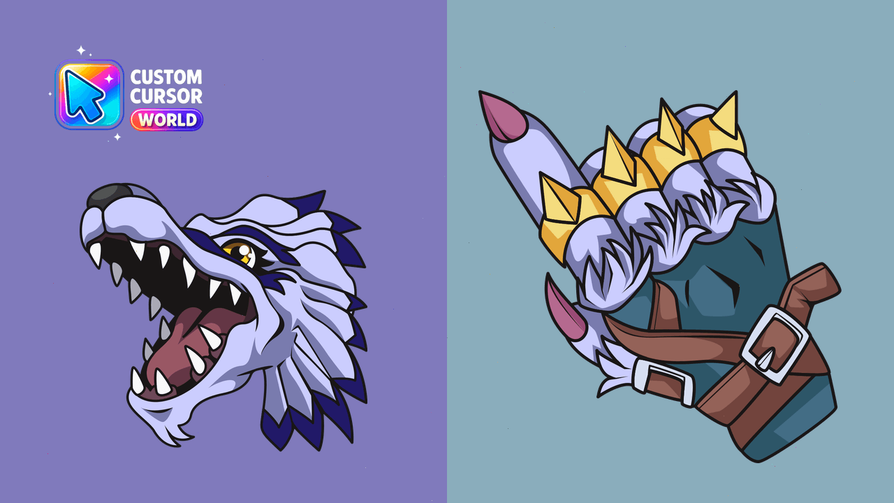 Cursor pack preview: WereGarurumon Cursor Pack - Digital Beast Transformation