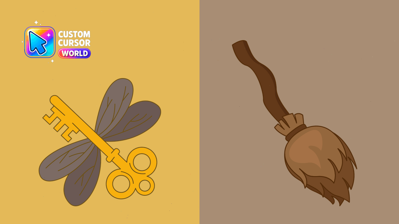 Cursor pack preview: Enchanted Cursor Pack - Winged Keys Collection