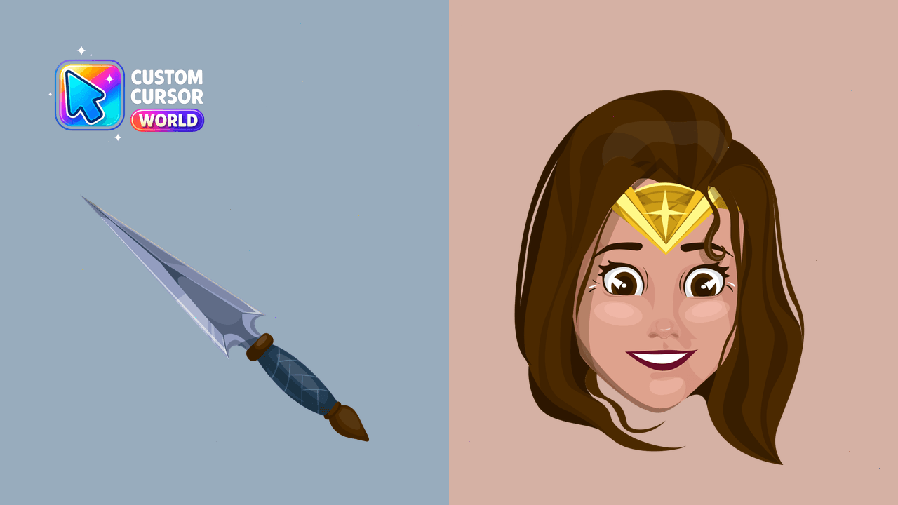 Cursor pack preview: Custom Wonder Woman Cursor Pack for Chrome and Edge