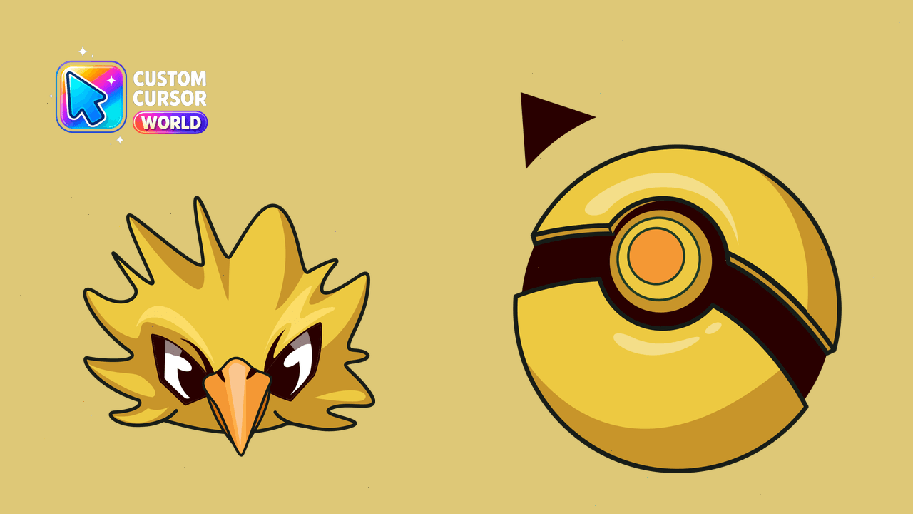 Cursor pack preview: Zapdos Powerful Cursor Pack for Chrome and Windows