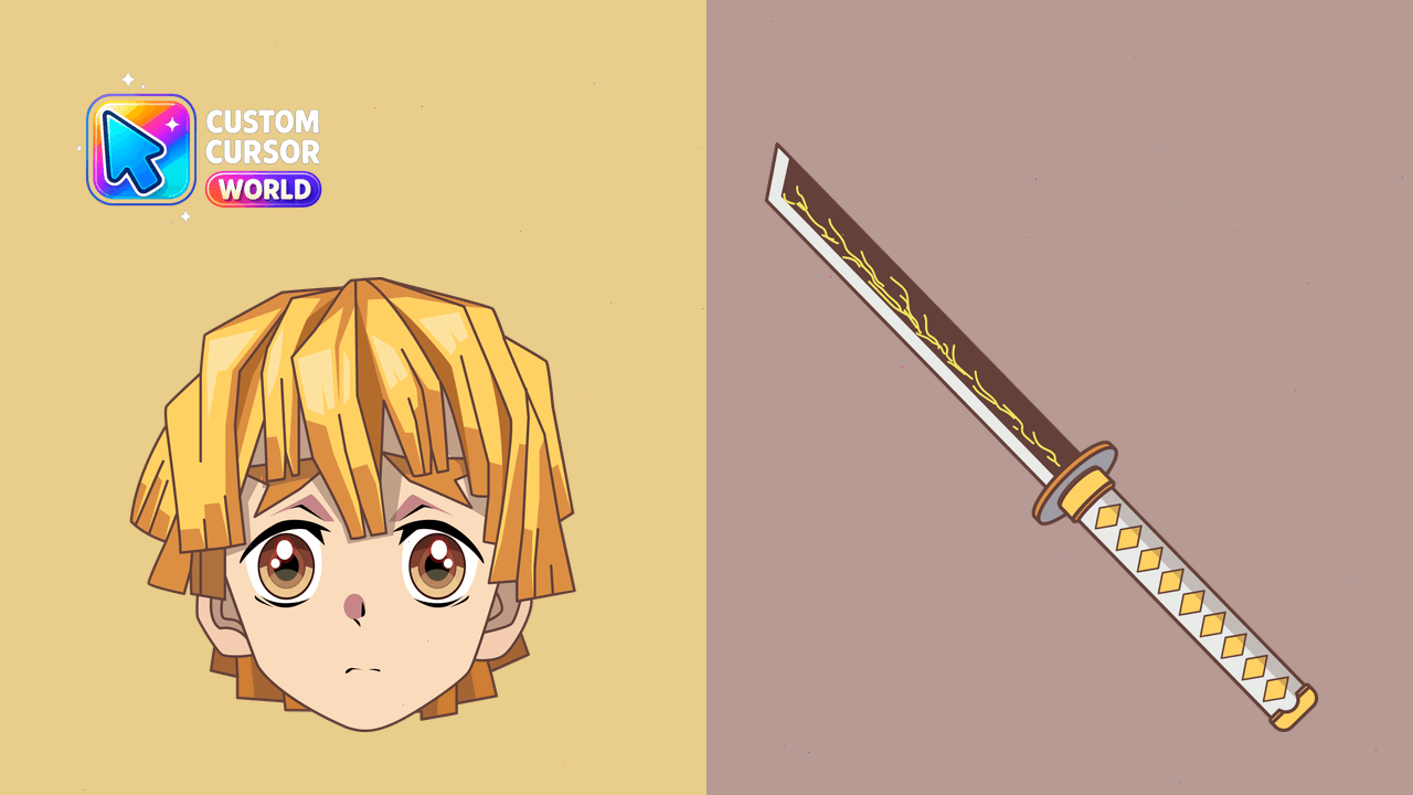 Cursor pack preview: Custom Cursor Pack - Zenitsu Agatsuma Designs