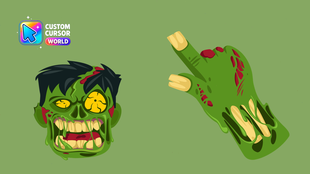 Cursor pack preview: Custom Zombie Hulk Cursor Pack for Halloween