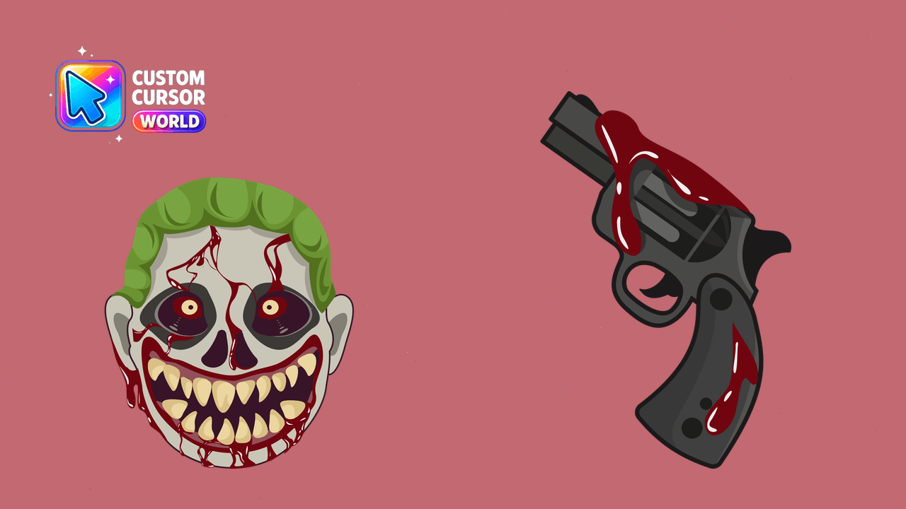 Cursor pack preview: Zombie Joker Cursor Pack - Halloween Edition