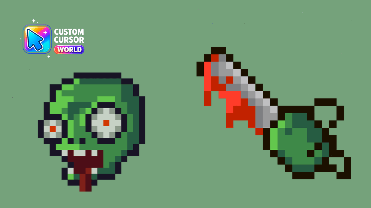 Cursor pack preview: Zombie Cursor Pack for Halloween