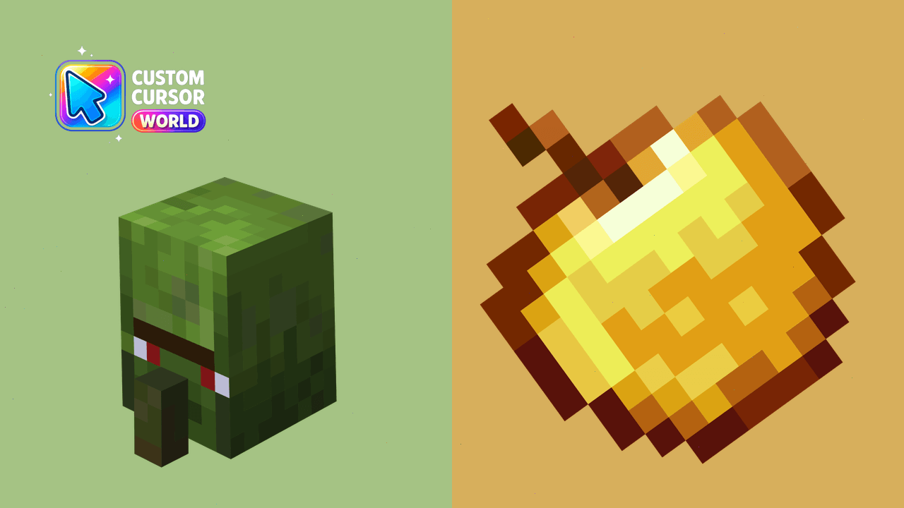 Cursor pack preview: Zombie Villager Custom Cursor Pack for Chrome & Edge